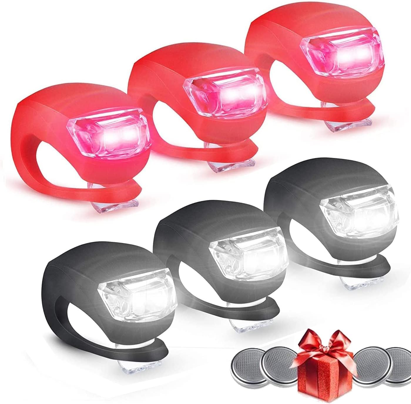 Amazon.com : Bike Light Set - 6 LED Super Bright Headlight